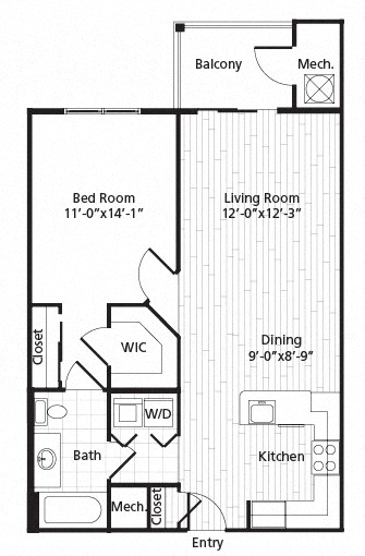 Apartment D115 floorplan